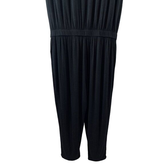 Lascana for Venus Black Short Sleeve Jumpsuit Small Viscose Stretch Pockets - Picture 7 of 10